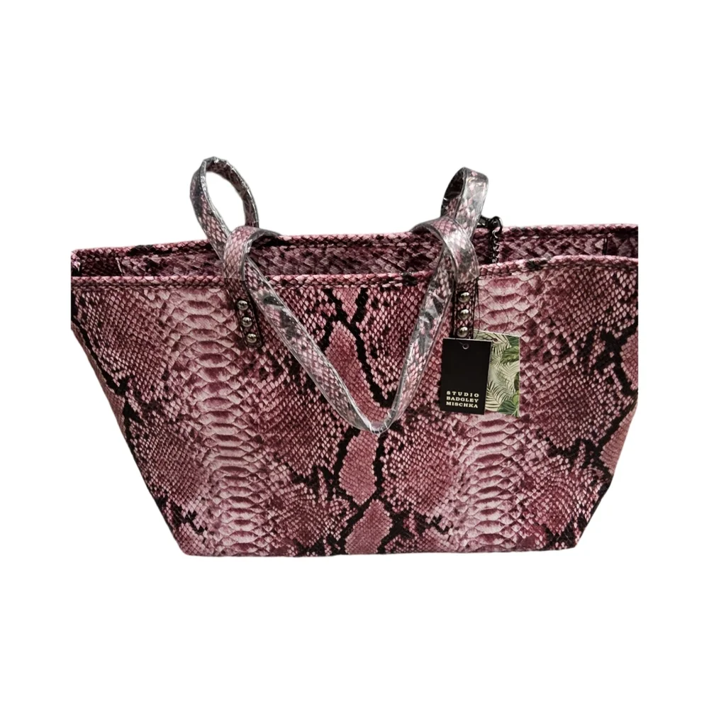 NWT Badgley Mischka Snake Print Design Tote
